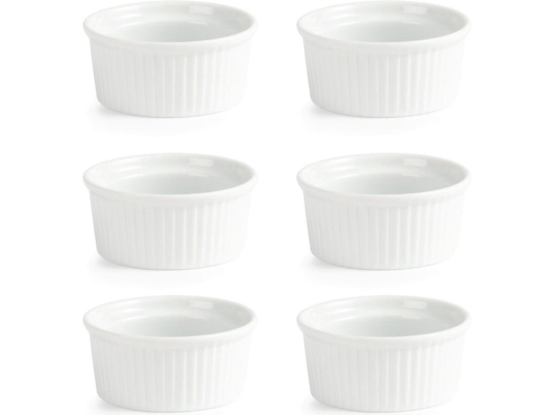 6x Fuente Para Crème Brûlée / Ramekin - 9 Cm - Olympia - Apto Para Horno, Congelador Y Lavavajillas