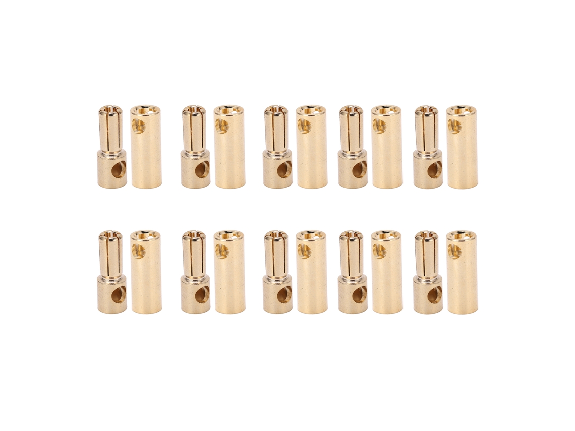 10 Pares De Conectores Banana Macho-hembra Chapados En Oro De 5,5 Mm Para Baterías Rc, Motores Esc Y Proyectos De Bricolaje.