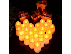 Rebe-24 Velas Led Sin Llama, Velas Eléctricas Parpadeantes Para Decoración Interior Y Exterior, Navidad, Pascua, Bodas, Fiestas