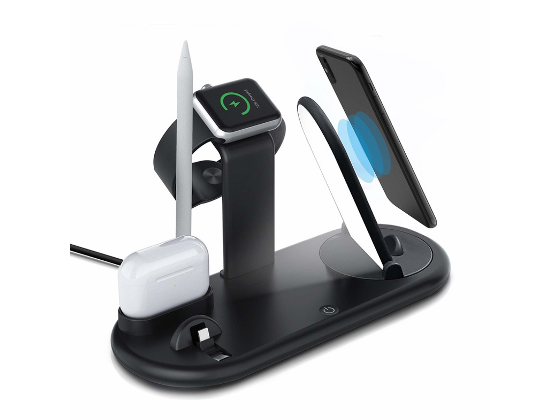 Cargador Estação Carregamento Fast Pencil Para Apple, Samsung Yizhood Negro