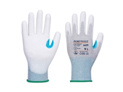 Guante Mr13 Esd Palma Pu - Pack De 12 Gris Blanco / S