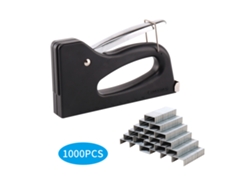 Grapadora Manual Portátil Con 1000 Grapas Para Carpintería, Decoración Y Fijación De Materiales.