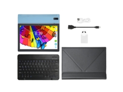 Tableta de 10 pulgadas con funda de piel sintética, 8 GB/128 GB, 5G/4G, cámaras de 5 MP/13 MP, color dorado