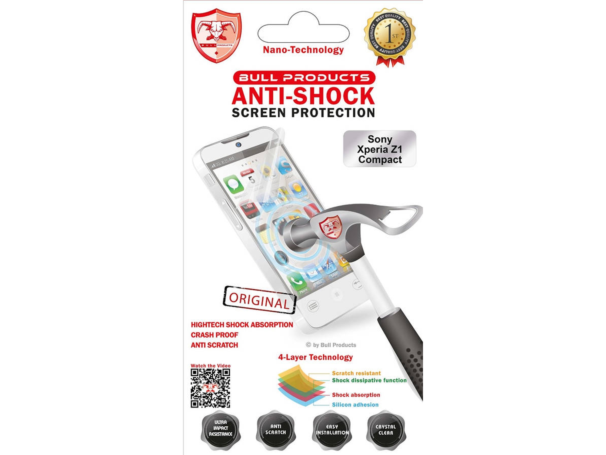 Protector de Pantalla Sony Xperia Z1 Compact BULL 1304013