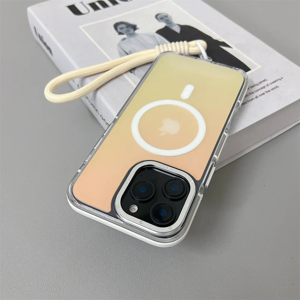 (iphone 16 Plus, Blanco) Funda Protectora Magsafe Para Iphone, Compatible Con Carga Inalámbrica, Carcasa Rígida.