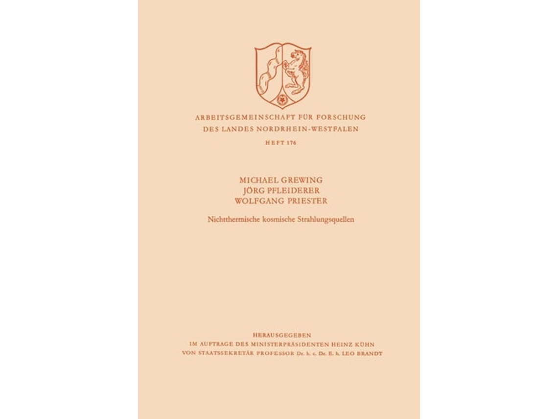 Libro Nichtthermische Kosmische Strahlungsquellen De Michael Grewing (alemán)