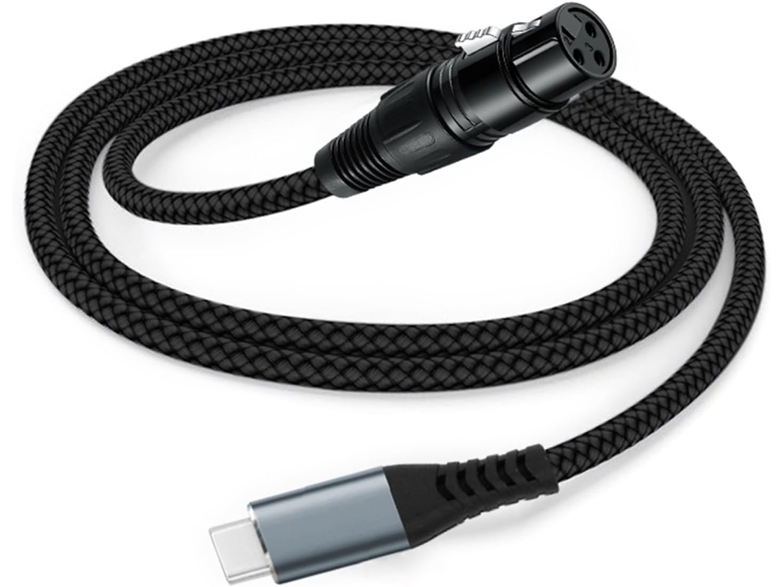 Cable Adaptador Hembra Tipo C De 3 Pines, Tejido De Nailon De Primera Calidad, Studio Connection