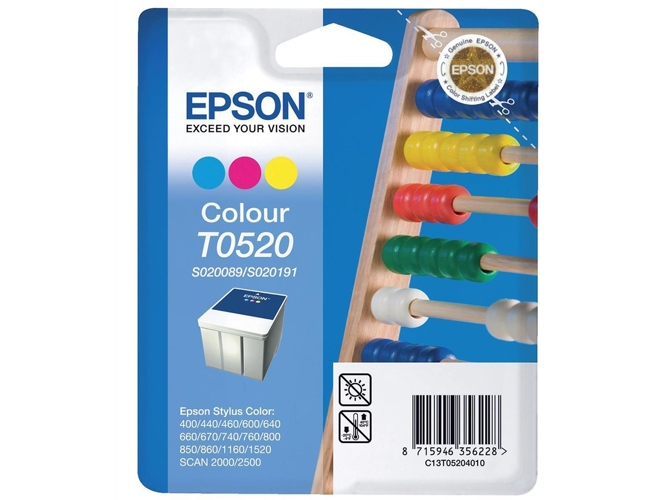 Cartucho de tinta original EPSON, T0520, Regla de cálculo 35 ml , Color, C13T05204010