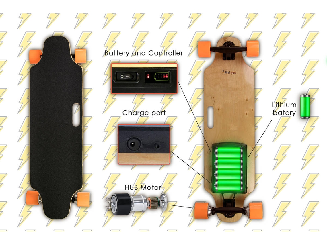 Skateboard AIREL Eléctrico Con Mando