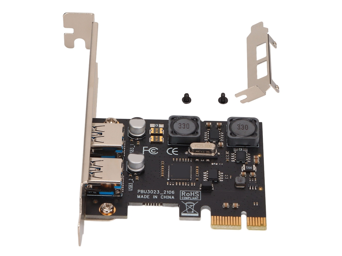 Tarjeta De Expansión Pci‑e A Usb 3.0 De 2 Puertos Con Inductor De Alta Potencia