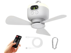 Ventilador Con Luz Para Camping | Tienda De Campaña | Recargable Por Usb
