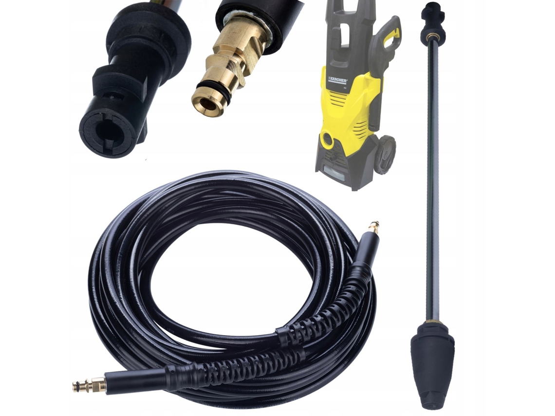 Manguera de alta precisión de 1 m con sistema de clic – Compatible con la hidrolimpiadora Kärcher K2-k7 | 18 bar | Nylon