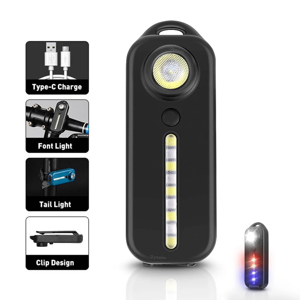 Linterna Led Recargable Por Usb: Linterna De Llavero, Linterna De Advertencia Con Clip Para El Hombro Y Luz Para Exteriores