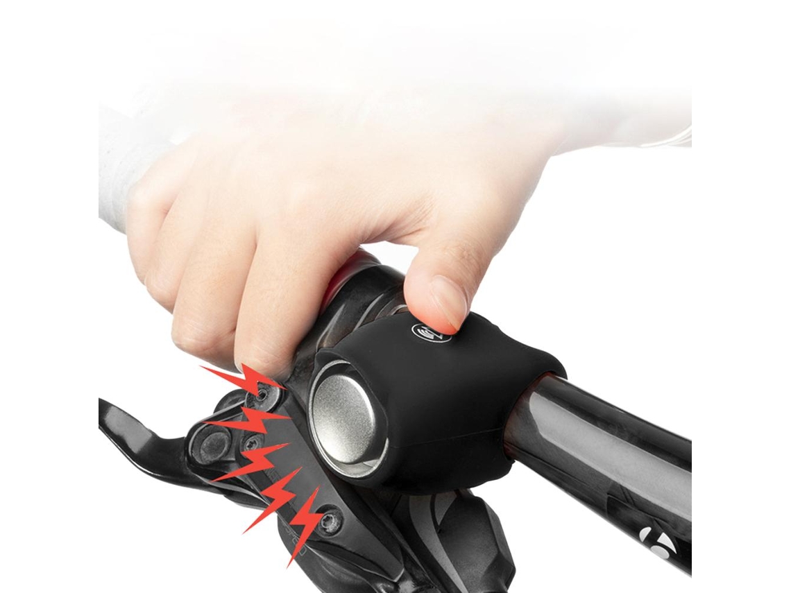 Bocina eléctrica para bicicleta de 120 dB, 6 modos de sonido, resistente al agua.