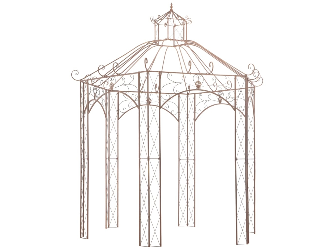 Carpa Jardín VIDAXL Marrón Metal (300 x 300 x 344 cm)