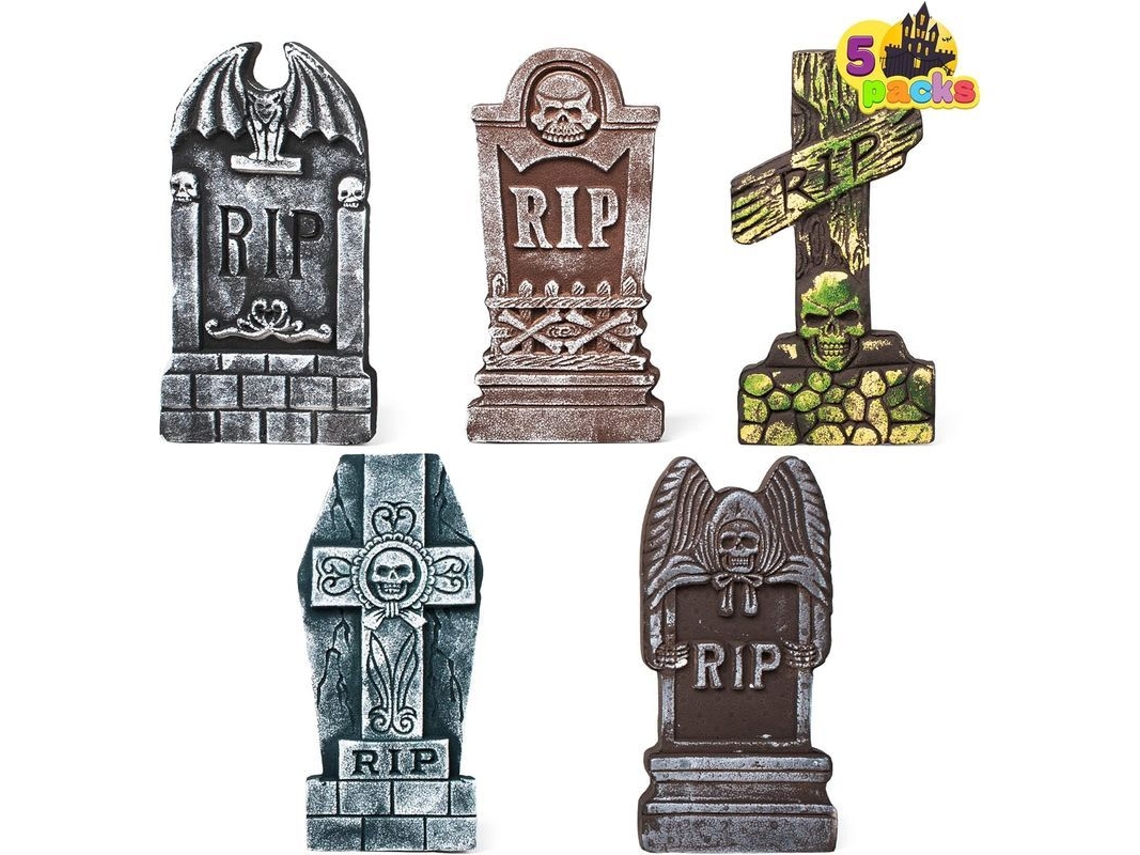 Lápidas De Espuma De 43 Cm Para Cementerio, Ideales Para Halloween (5 Piezas), Decoración De Jardín Para Halloween.