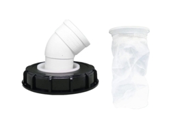 Filtro Tapa Ibc 45°, 165mm Nylon Para Tanque Agua Lluvia Lavable Dn Ois Resistente Químico