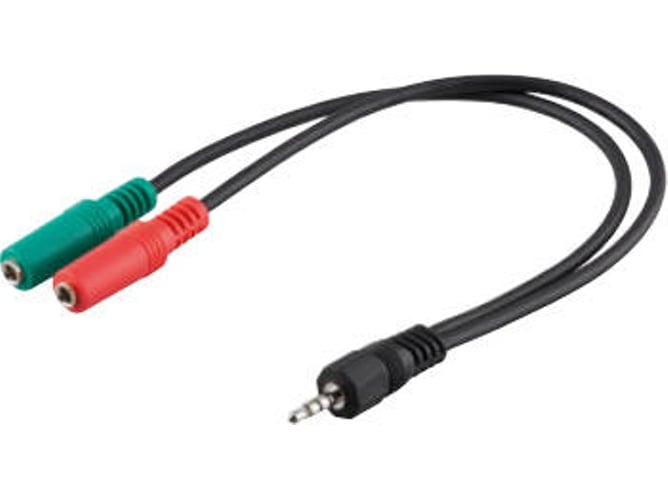 Cable de Audio GOOBAY (Jack 3.5mm - 30 cm - Negro)