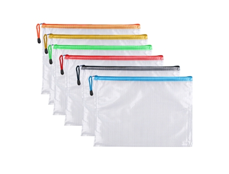 Bolsa Con Cremallera De Malla, Bolsa Con Cremallera De Malla De Plástico Resistente Al Agua, Para Almacenamiento De Material De Oficina Escolar, Es...