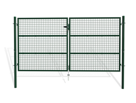 Puerta batiente de malla metálica 3m OLGA 300B150 Verde