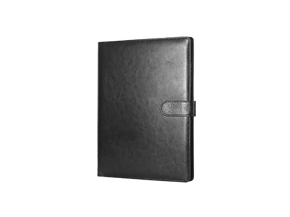 Carpeta de cuero multifuncional A4 para contratos, notas y papelería empresarial C16