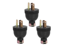3 Enchufes Americanos De Plástico De 3 Polos Con Sistema Antipérdida Para Portátiles 168f 170f 250v