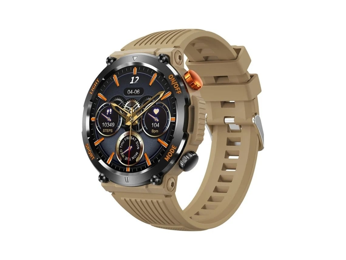 Reloj inteligente de 1,46 pulgadas, 100 modos deportivos, batería de 30 días en espera, compatible con iOS y Android, color caqui Yizhood