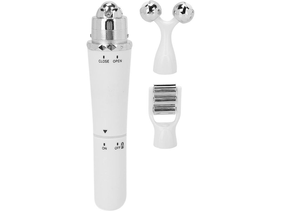 Rodillo Facial 3 En 1, Masajeador Eléctrico Con Cabezales Intercambiables, Antiarrugas Y Lifting Facial.