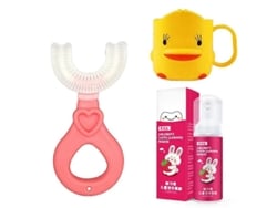 Escova De Dentes Infantil De Silicone Macio Com Limpeza 360 Graus Em Formato De U Para Treinamento Papanicolaou