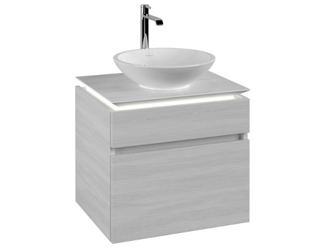 Módulo de lavabo Villeroy &amp Boch Legato B568 600x550x500mm lavabo central iluminación LED