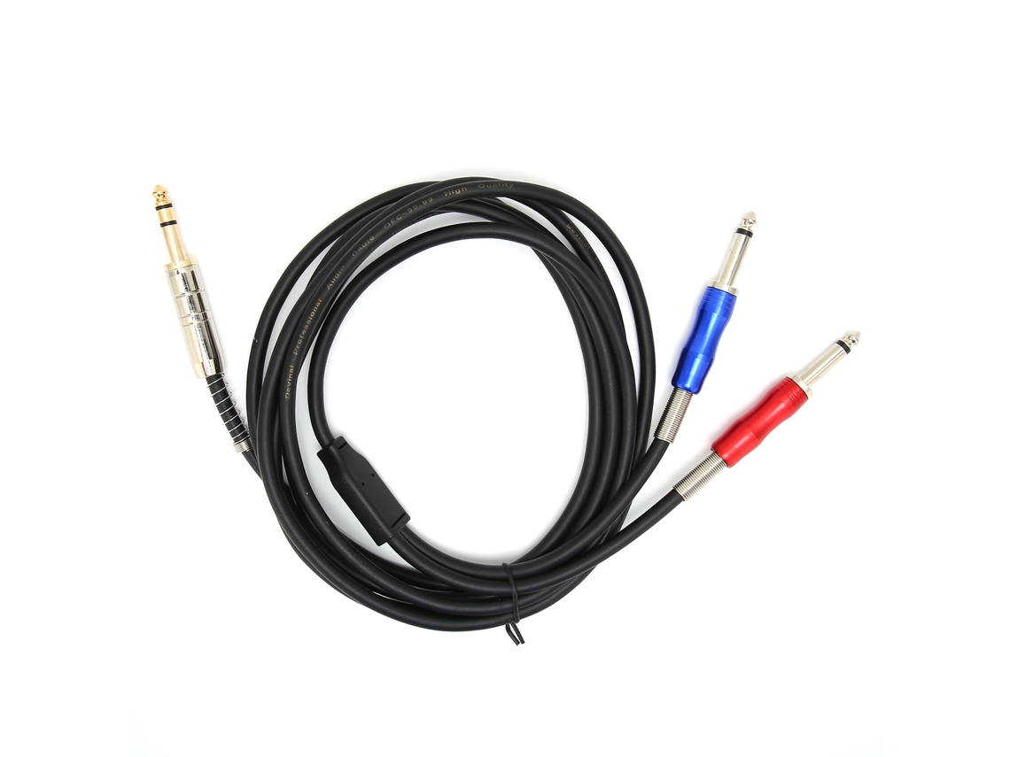 Cable De Audio De 6,35 Mm Macho A Doble Mono, Metálico, Para Mezcladores, Grabadoras Y Equipos De Audio, 3 M