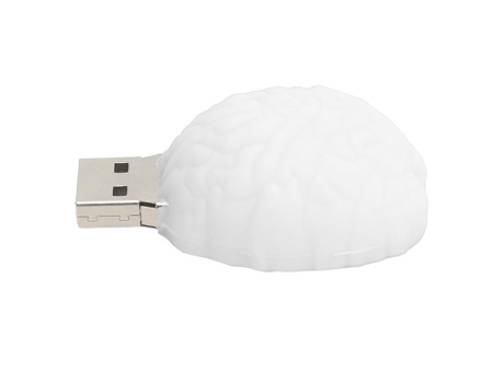 HURRISE Memoria USB Disco Flash USB Pendrive Almacenamiento de Datos Portátil Dibujos Animados Muñeca de Cerebro Blanco Accesorio de Computadora 1