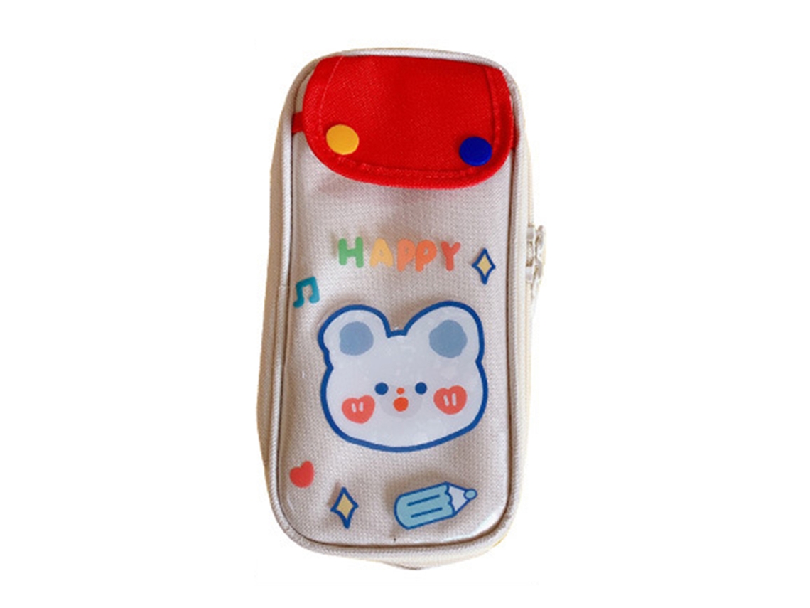 Estuche De Tela Para Bolígrafos De Gran Capacidad, Estilo Bonito, Portátil Para Niños Y Estudiantes.