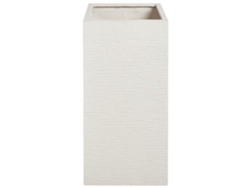 Maceta grande BELIANI Dion de Mezcla de arcilla y fibras Beige 40x40x77