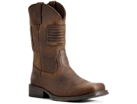 Zapatos SLOWMOOSE Zapatos de invierno de tacón bajo con hebilla de punta redonda y antideslizante de cuero (Talla: 43)