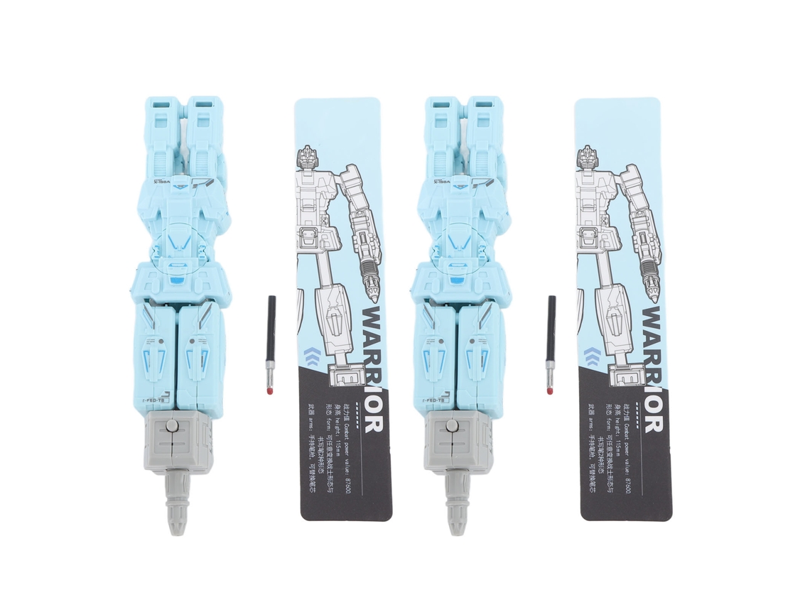Bolígrafos Robot Transformables De Juguete, Deformables, De Material Plástico, Estuche Escolar Azul Claro
