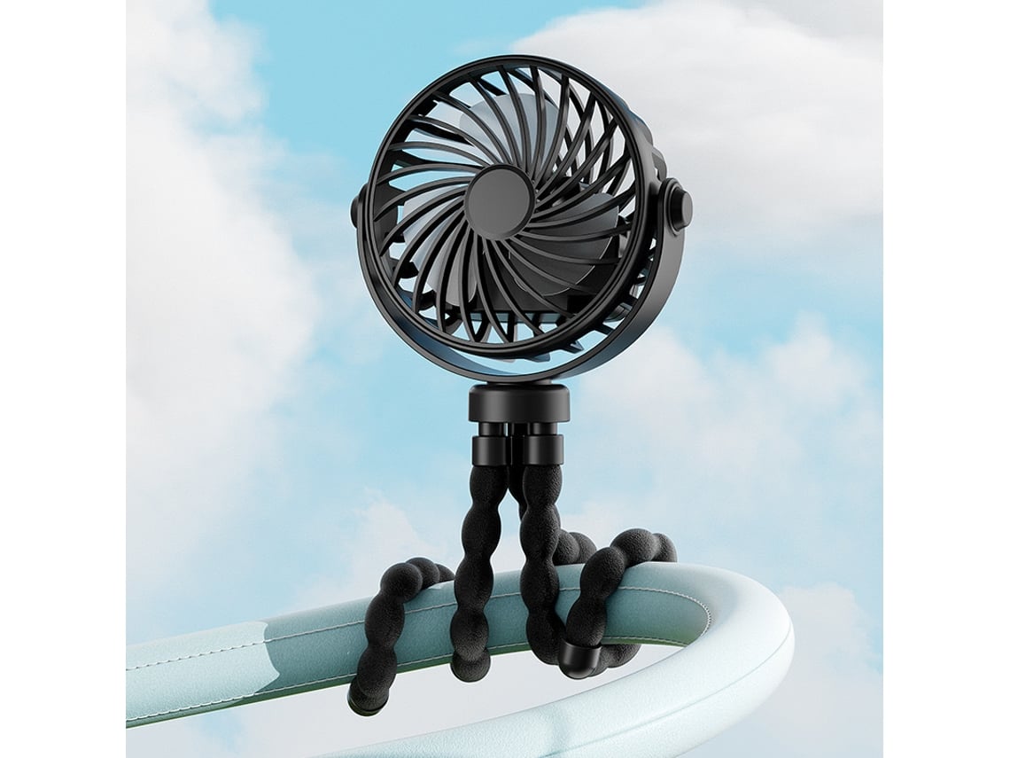 Ventilador Portátil, Ideal Para Cochecitos De Bebé, 3 Velocidades, Oscilante, Rosa, Con Soporte Flexible Y Rejilla De Seguridad, Fácil De Us