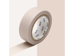 Cinta adhesiva decorativa unicolor pastel - Marrón - 1,5 cmx7 m