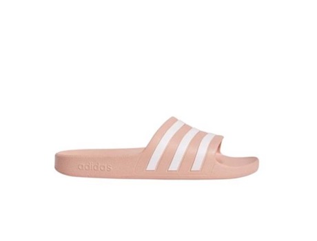 Chanclas Adilette Aqua ADIDAS Mujer (Blanco, Rosa - Material Sintético -37,3)