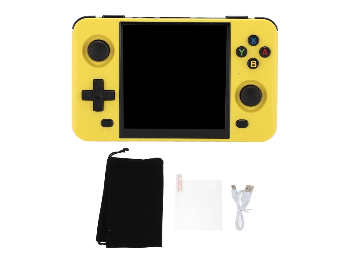 Consola De Juegos Retro Portátil R40s Pantalla Ips De 4 Pulgadas 16g 128g Reproductor Portátil Amarillo
