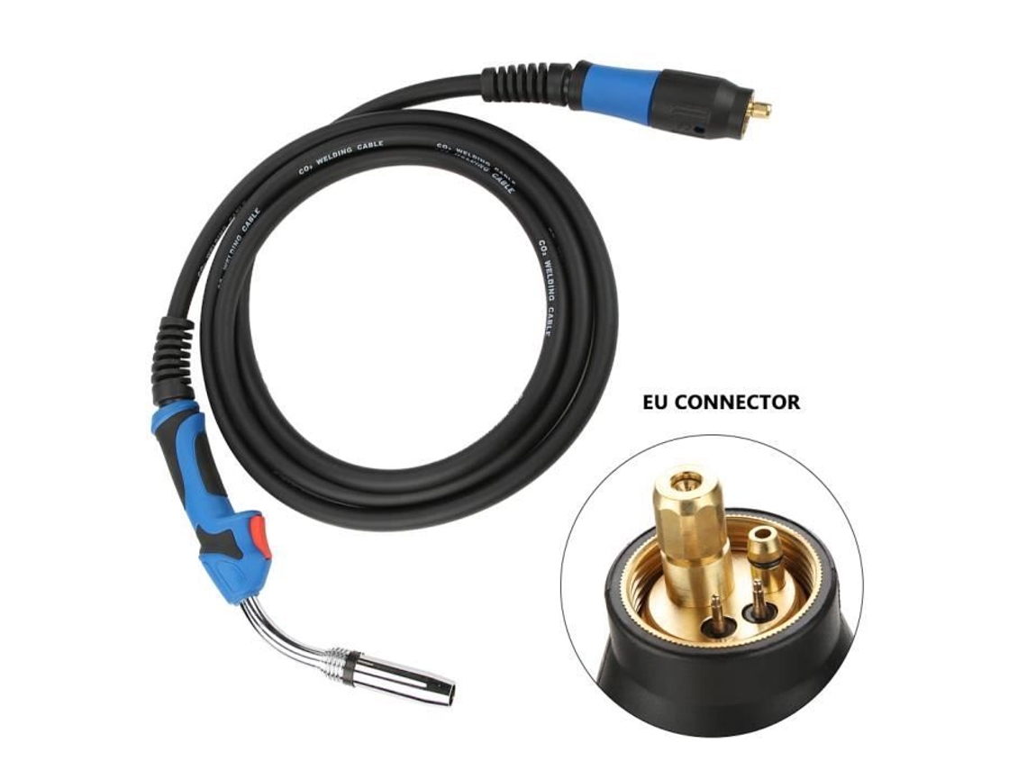 Antorcha de Soldadura HURRISE Mig Modelo Mb36 Protección Anti Torsión Blanca