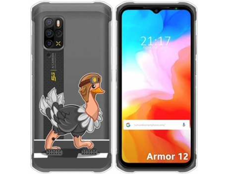 Carcasa Ulefone Armor 12 5G TUMUNDOSMARTPHONE Dibujos Transparente Avestruz Multicolor