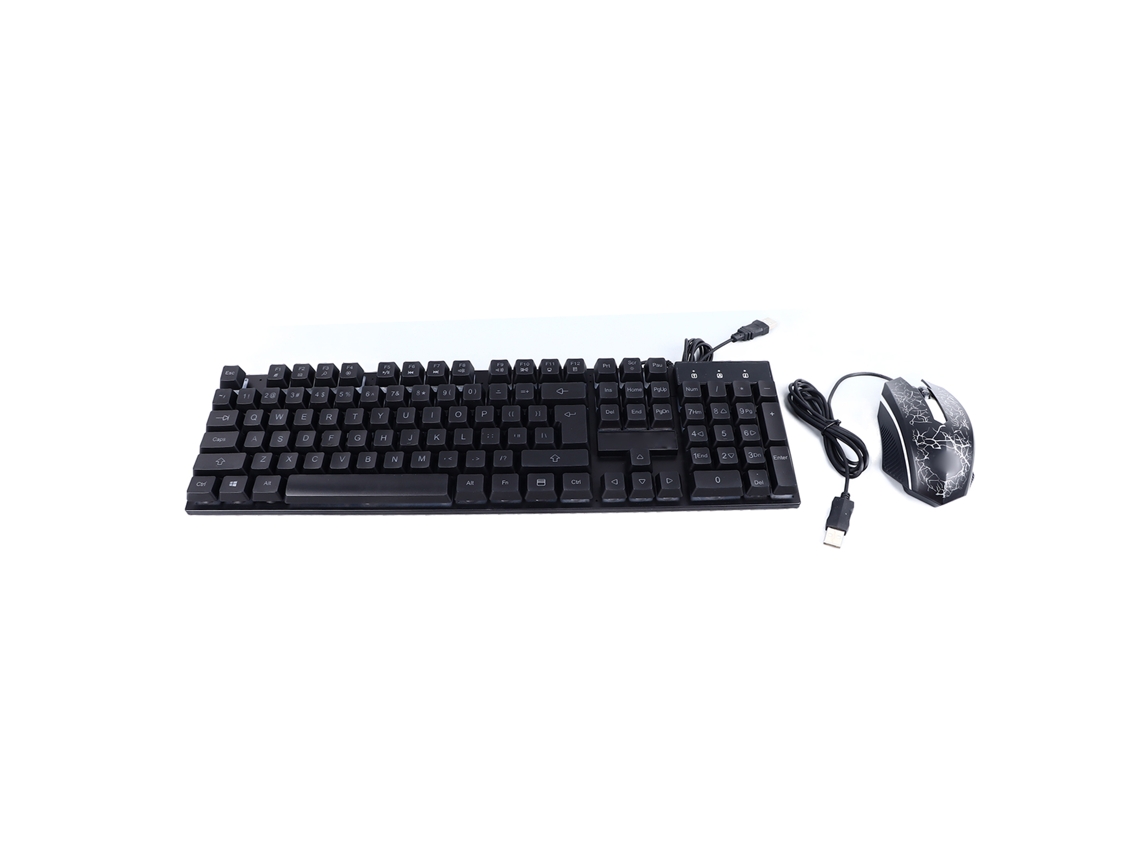 Conjunto De Teclado Mecánico Y Ratón Ergonómico Con Cable Y Retroiluminación Para Juegos Y Windows.