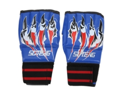 Guantes De Boxeo Sin Dedos, Resistentes Al Sudor, Con Banda Elástica De Alta Calidad, Para Entrenamiento Y Competición Con Saco De Boxeo, Color Azul.
