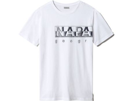 Camiseta de Hombre NAPAPIJRI Sallar Logo Nautica Blanco (2XL)