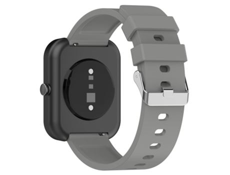 Correa de Silicona ajustable con hebilla plateada para OnePlus Nord Watch - canoso