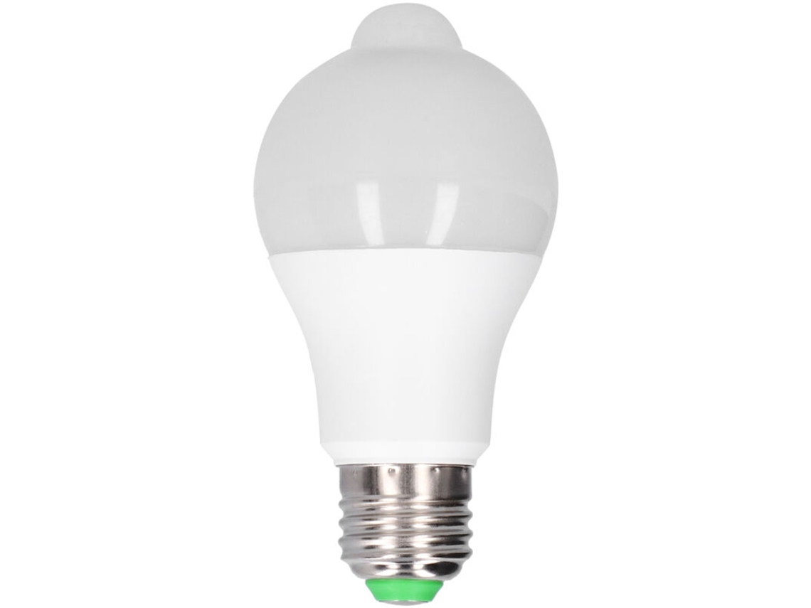 Bombilla Led E27 Con Sensor De Movimiento Pir – 12w, Blanco Cálido, 1080