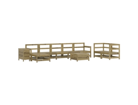 Conjunto 10 de sofás de jardín VIDAXL madera de pino impregnada