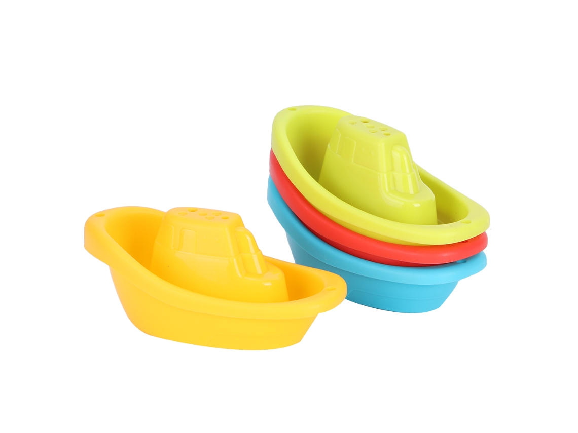4 Barcos Flotantes Para El Baño De Los Niños, Juguete Acuático Educativo, Juego Seguro.