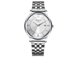 Reloj De Cuarzo Para Hombre Con Brazalete De Acero, Estilo Moderno, Números Romanos, Color Plata.
